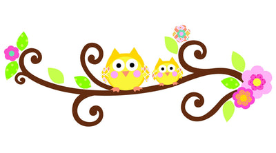 Scroll Tree Letter Branch Wall Decals