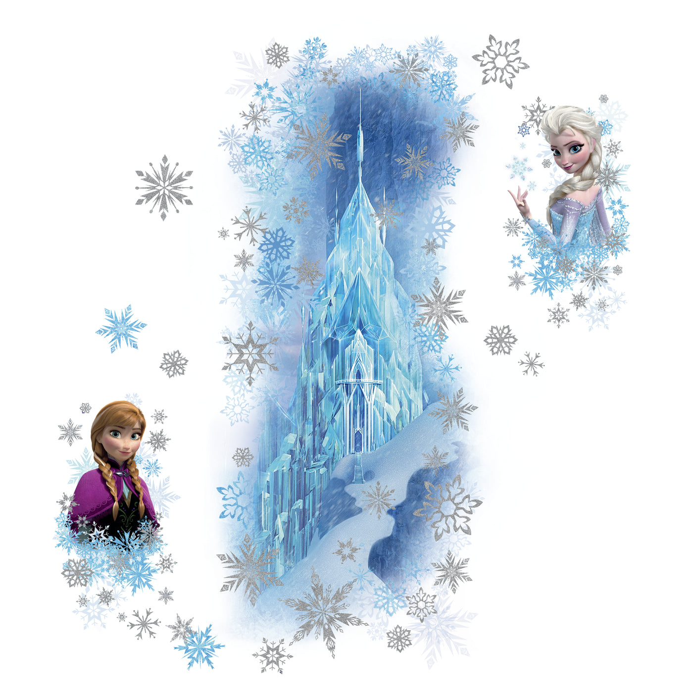 Frozen Ice Palace with Elsa and Anna Peel and Stick Decals