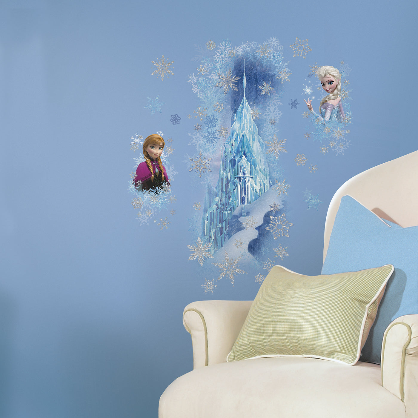 Frozen Ice Palace with Elsa and Anna Peel and Stick Decals