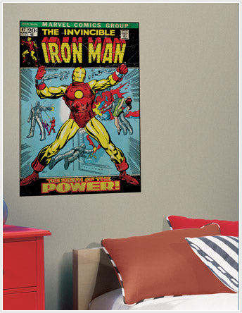 Iron Man Peel and Stick Comic Book Cover Giant Wall Decal