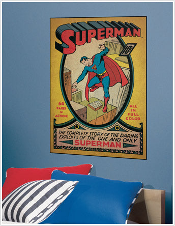 Superman Issue 1 Peel and Stick Comic Book Cover Giant Wall Decal