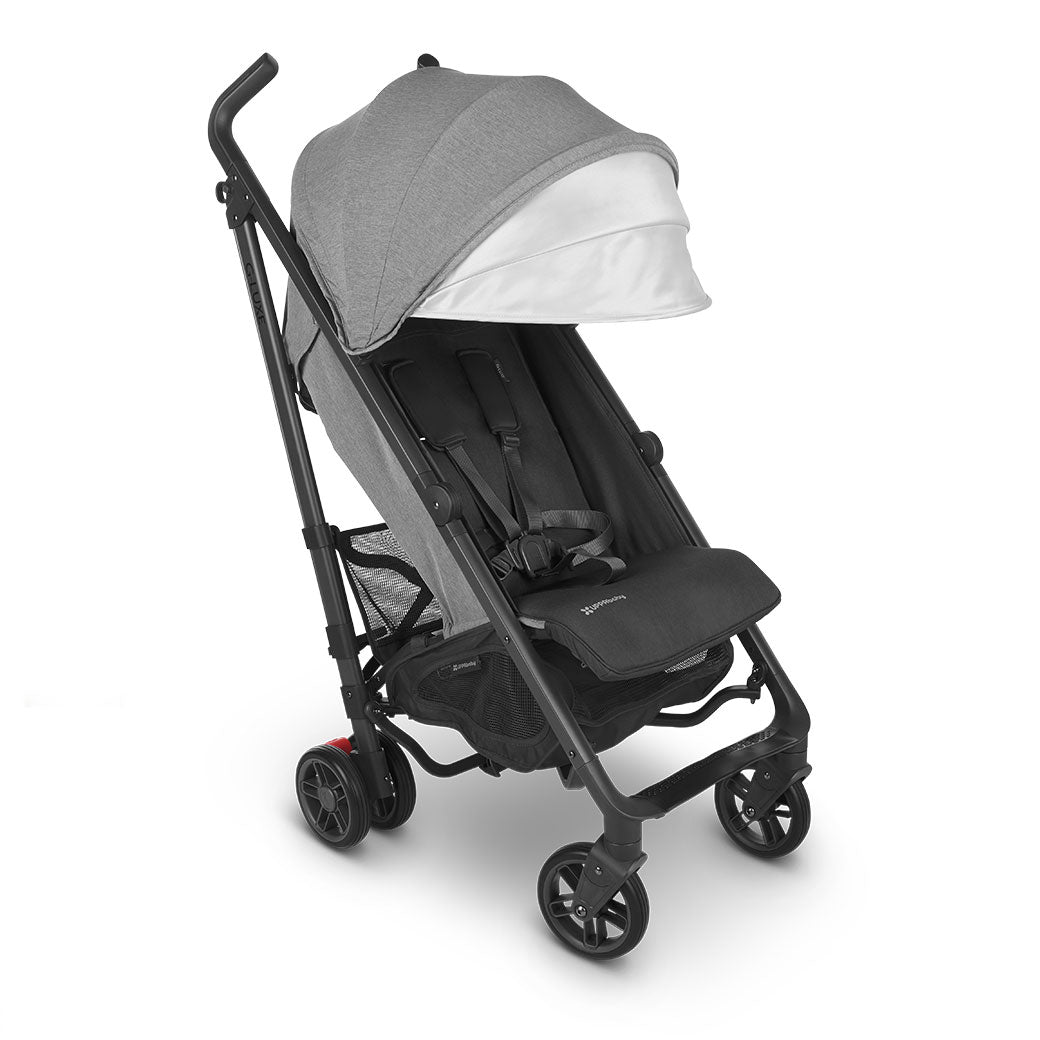 UPPAbaby G-Luxe Stroller with canopy down in --Color_Greyson
