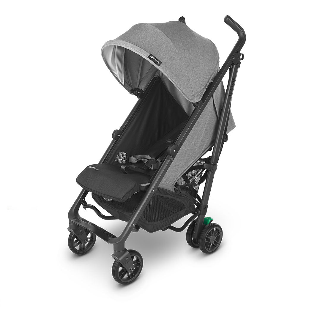 Reclined UPPAbaby G-Luxe Stroller in --Color_Greyson