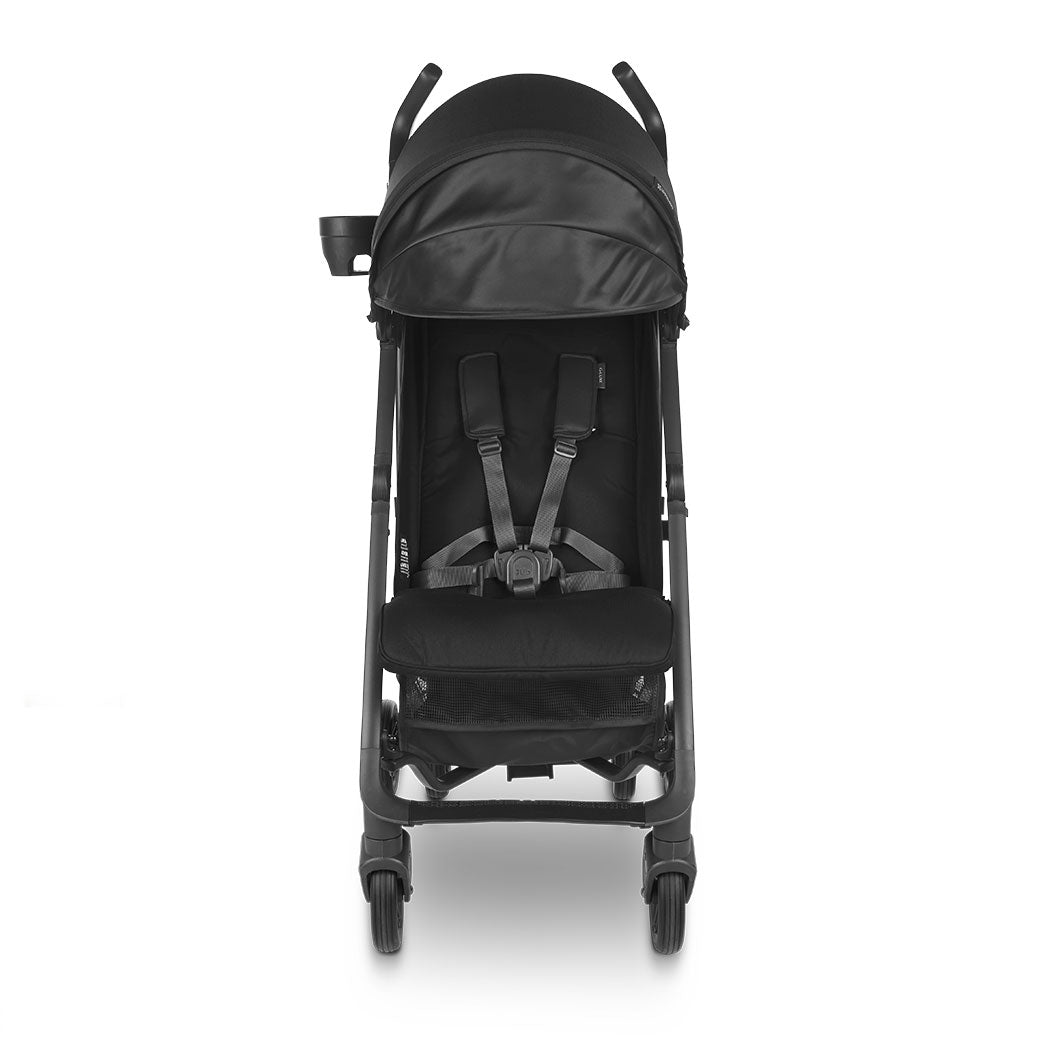 Front view of UPPAbaby G-Luxe Stroller with canopy down in --Color_Jake
