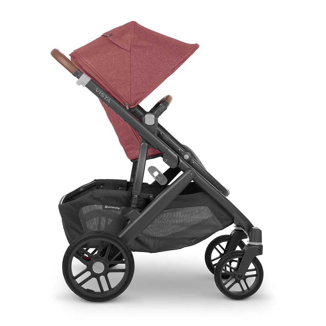 Profile view of the vista v2 stroller in -- Color_Lucy