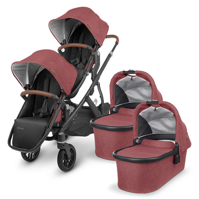 UPPAbaby Vista V2 Twin Stroller with two bassinets in -- Color_Lucy