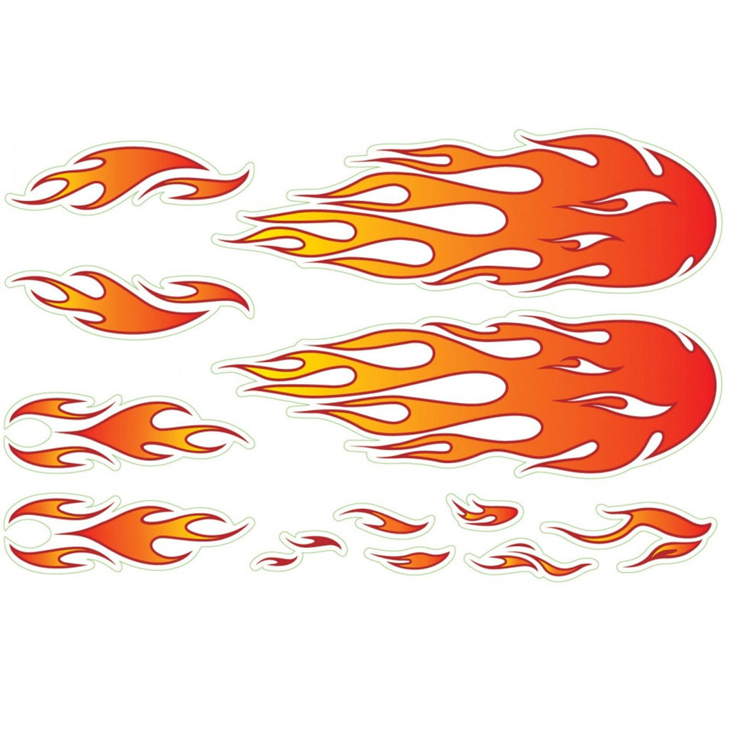 Bike Stickers in Flames