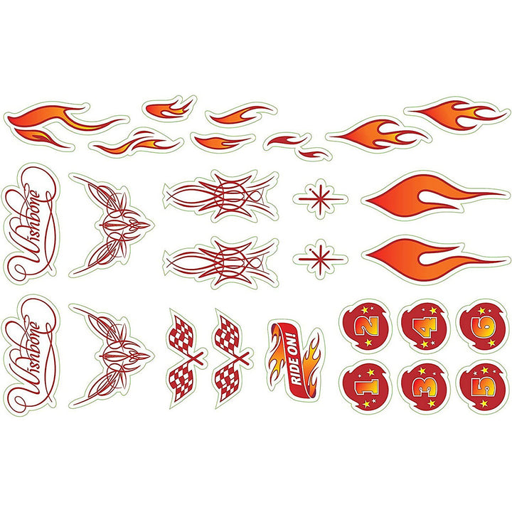 Wishbone Sticker Wishbone Bike Stickers in Flames | Modern Nursery™