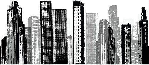 Cityscape Peel & Stick Giant Wall Decal