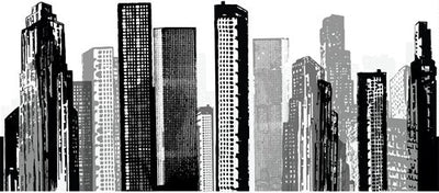 Cityscape Peel & Stick Giant Wall Decal